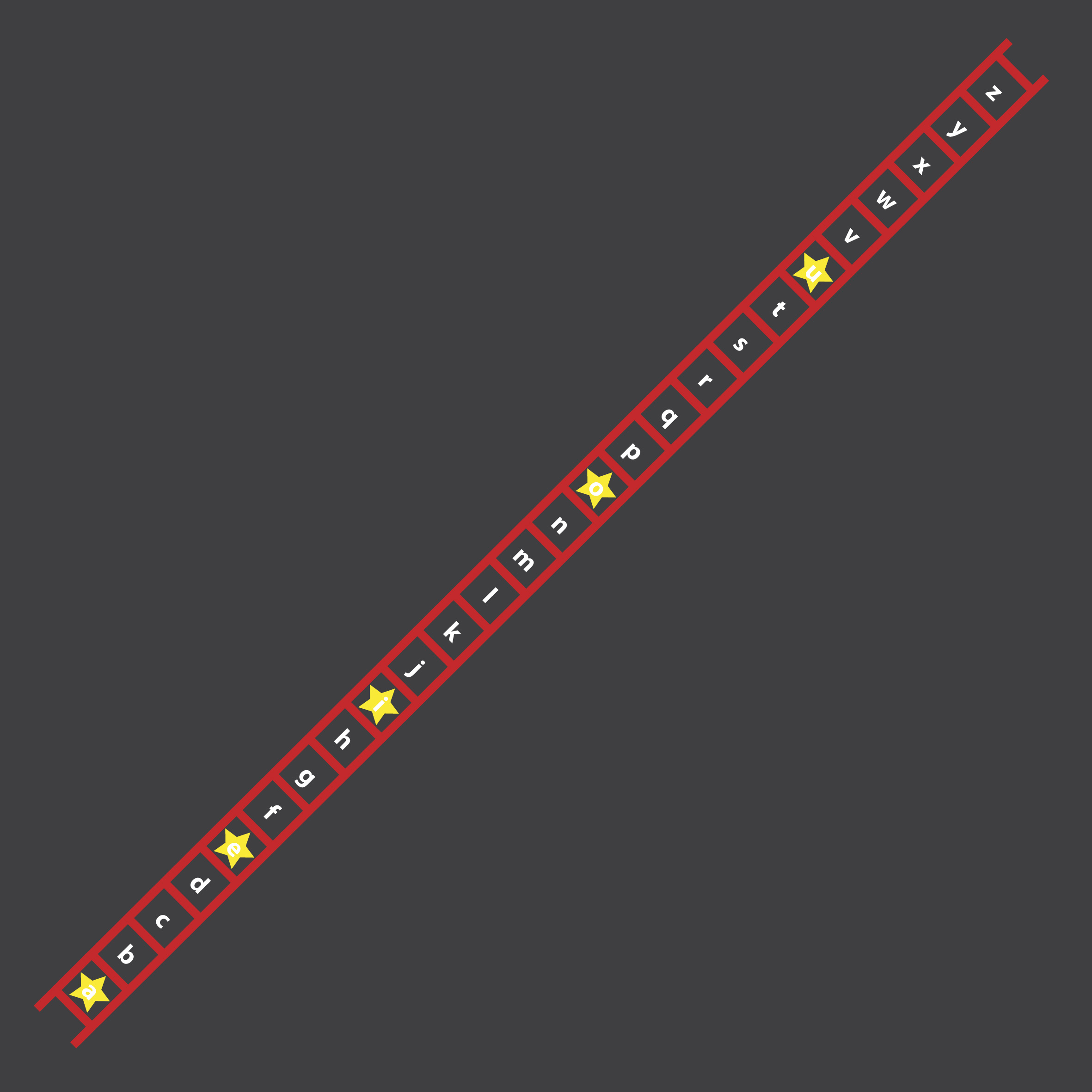 Alphabet Ladder  13.5m x 0.5m